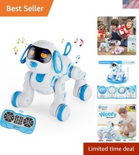 Blue Remote Control Robot Dog - Smart Dancing Educational Toy for Children 3-12