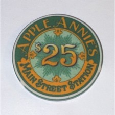 Main Street Station Hotel Casino Games $25 Casino Chip Las Vegas, NV