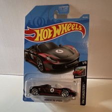 Hot Wheels Porsche 918 Spyder Black Red 1:64 Diecast HW Roadsters 2017