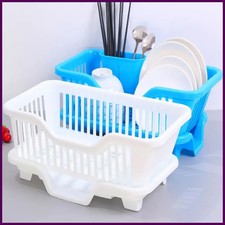 Dish Drying Kitchen Utensils Drainer Rack with Drain Board Countertop Dinnerware