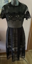 Romeo & Juliet Couture BLACK Lace Floral Cut-Out Dress M