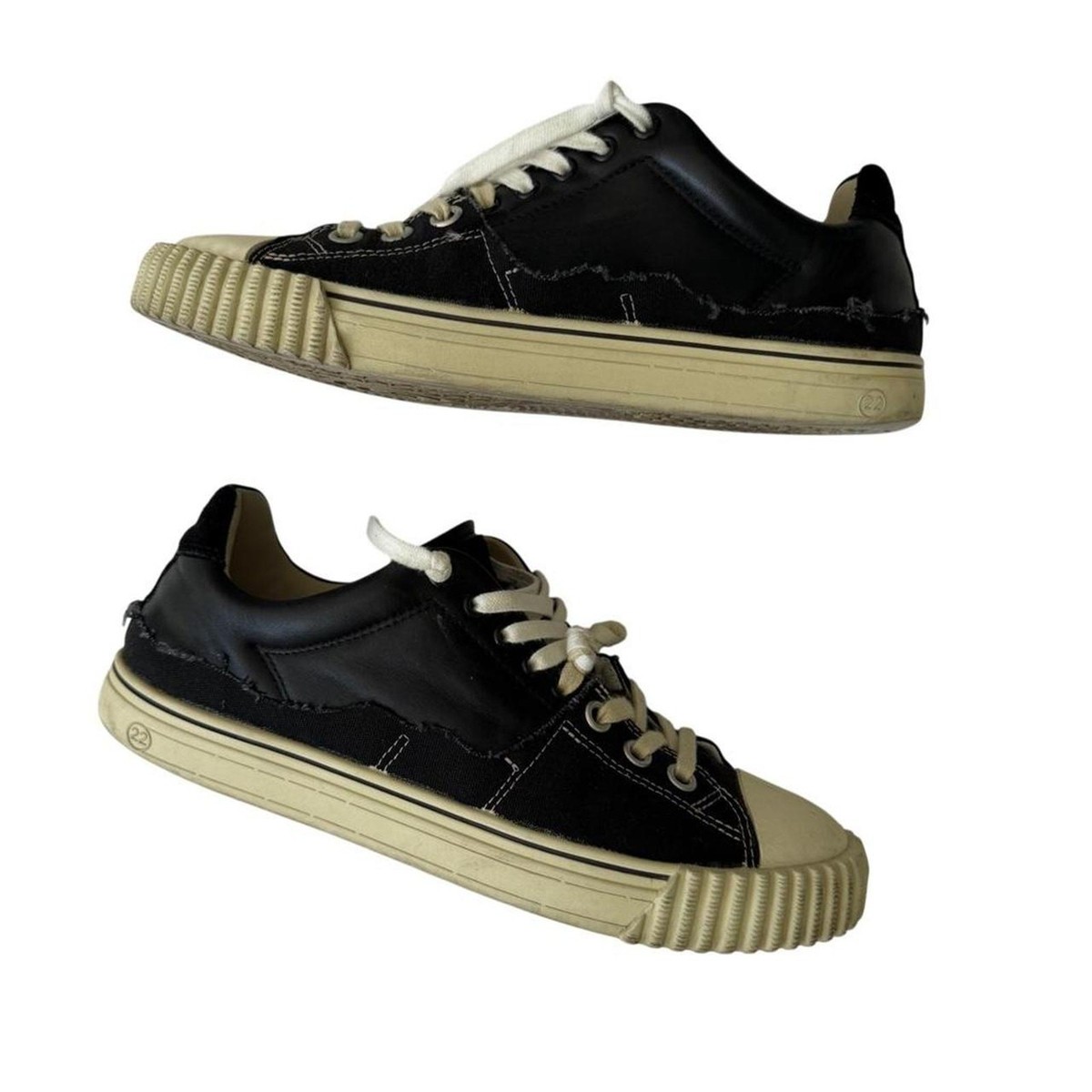 Maison Margiela New Evolution Hybrid Sneakers Black Leather | eBay