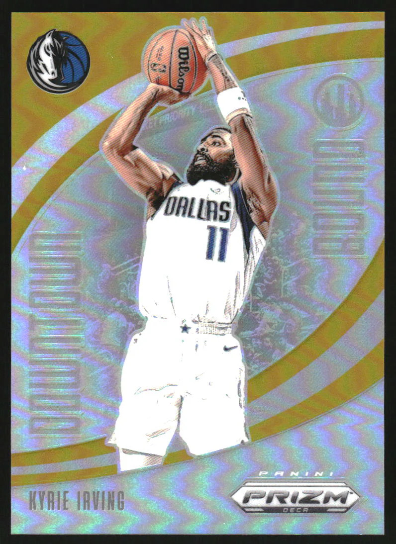 2023-24 Panini Prizm Deca Downtown Bound Prizms Gold #19 Kyrie Irving /10