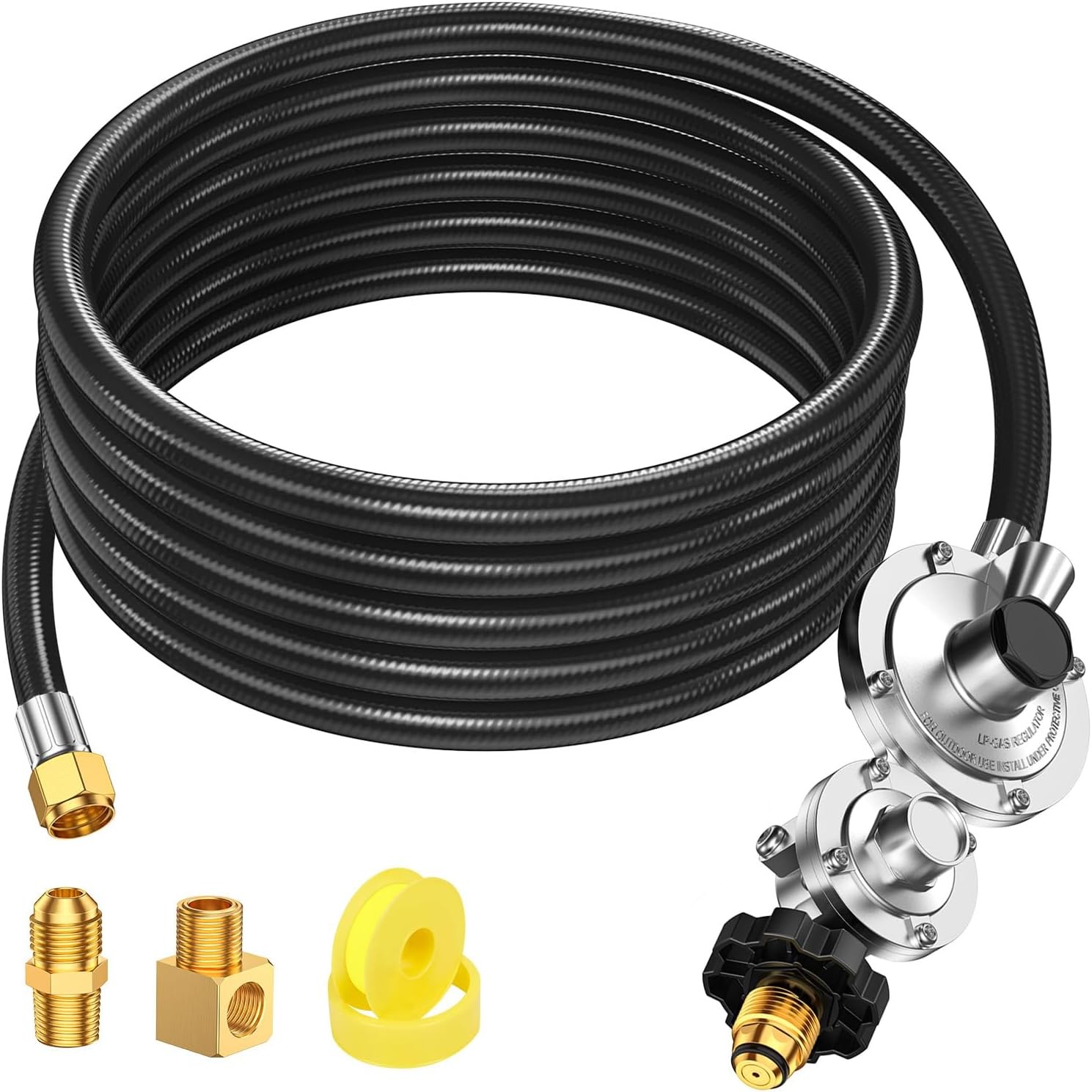 12FT F273684 Propane Hose with 2-Stage Regulator Compatible 