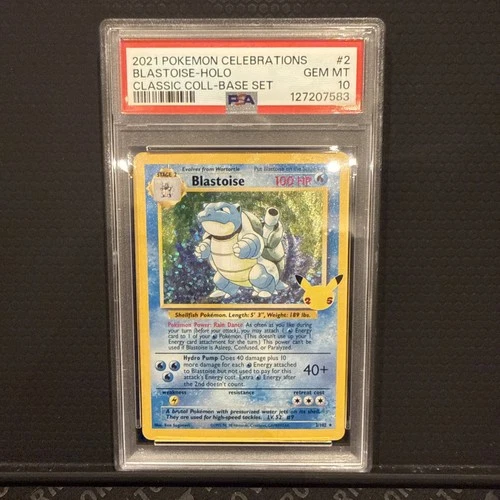 Blastoise 2/102 Celebrations: Classic Collection Holo PSA 10 - Gem Mint Pokemon