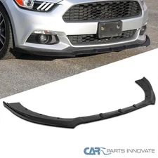 Fits 2015-2017 Ford Mustang Black Front Bumper Lip Spoiler Splitter Body Kit 3PC