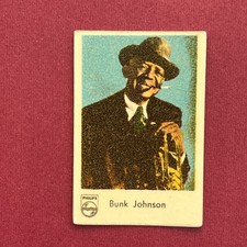 Bunk Johnson 1957 Dutch Gum Jazzbilder Vintage Jazz Trading Card