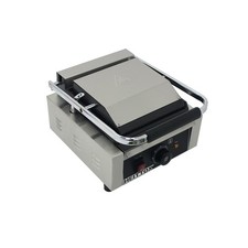 Panini Grill Contact Ribbed Top & Flat Bottom Plate Single Electric 1.8Kw Hei...