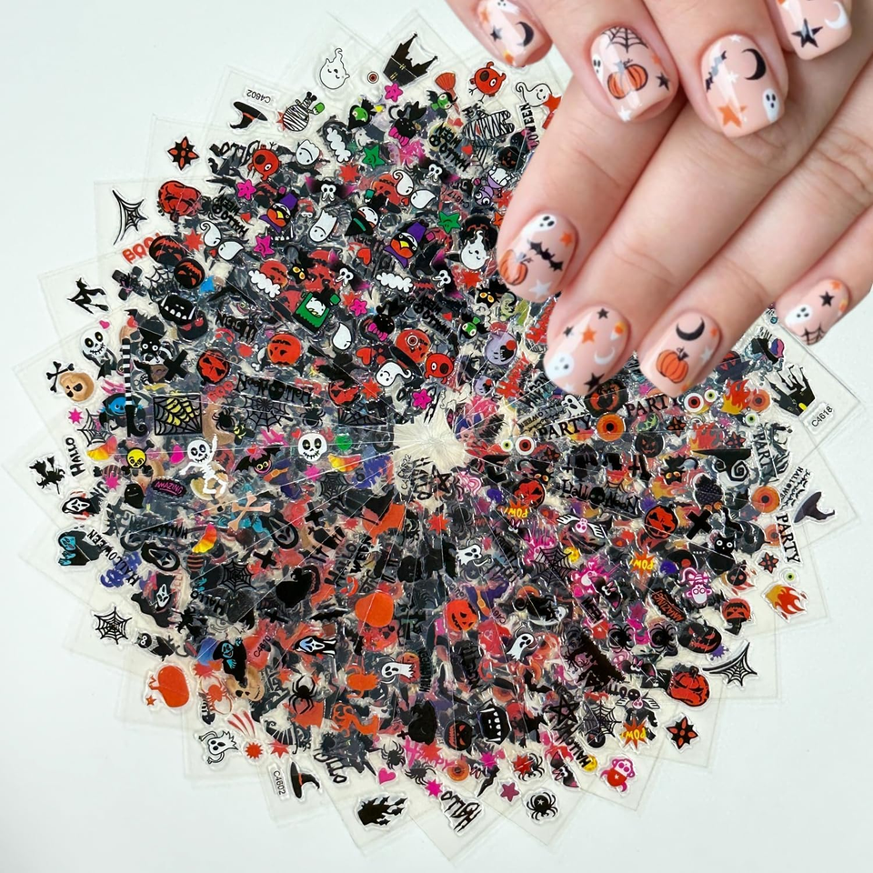30 Sheets Halloween Nail Stickers 3D Self Adhesive Halloween Nail 30-sheets-halloween-nail-stickers-3d-self-adhesive-halloween-nail