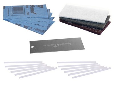 Tools4Boards Ski & Snowboard P-TEX Base Repair Kit: 12 pcs Extra Large, Clear 