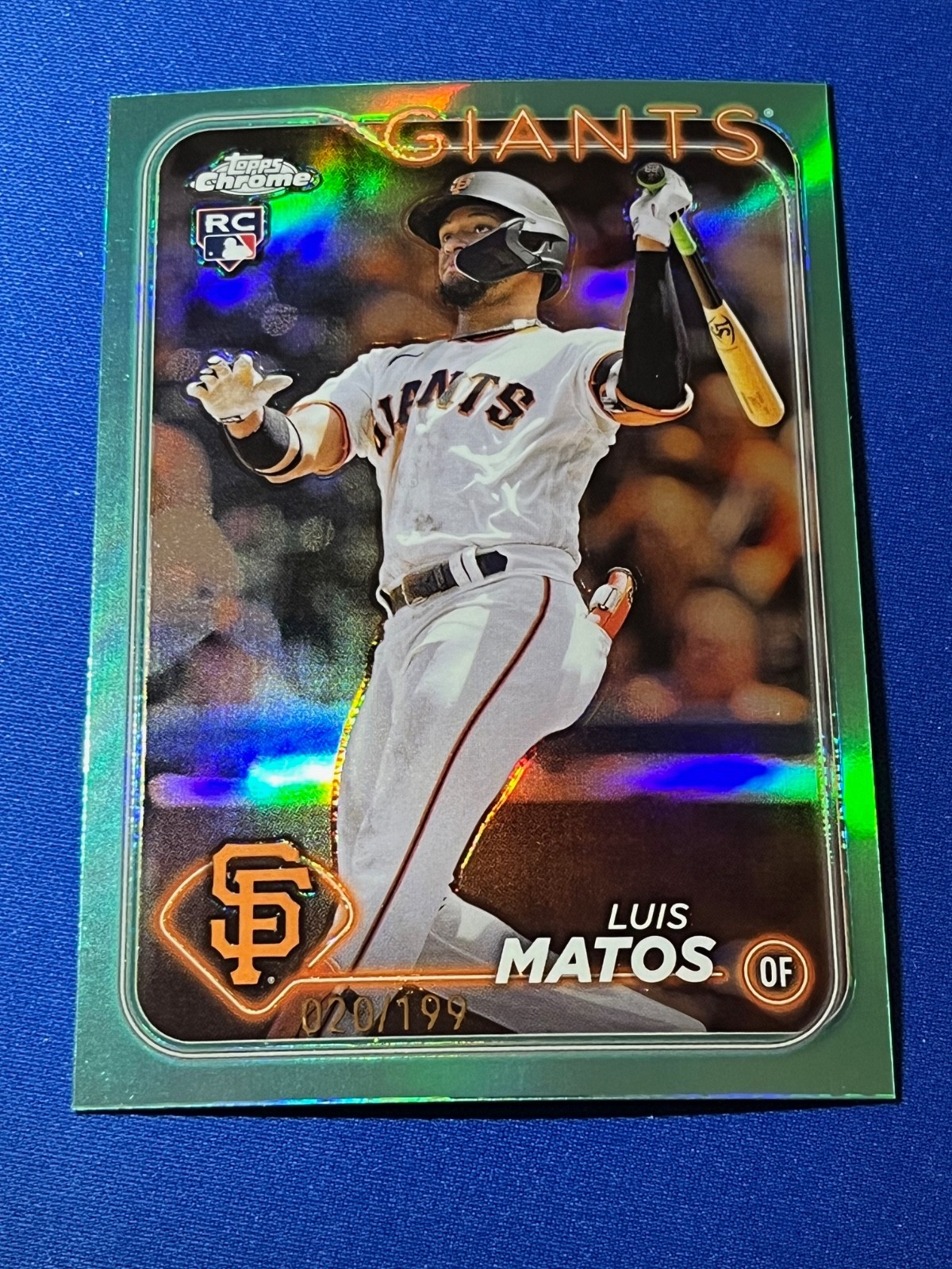 2024 Topps Chrome Luis Matos #270 Aqua Refractor /199 Rookie RC Giants
