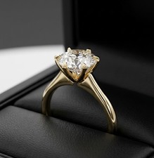 18K Yellow Gold 2.06ct Round Lab Diamond Engagement Ring IGI D VVS2 Size I½