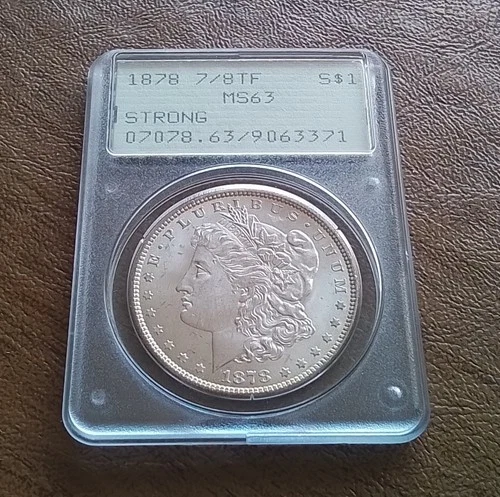1878 7/8 Tail Feather Strong - Morgan Dollar - MS-63 PCGS