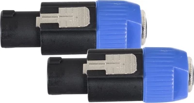 PRONOMIC 2x Set 6,3mm Klinke Buchse female Adapter Speakon kompatibel Stecker male PA DJ