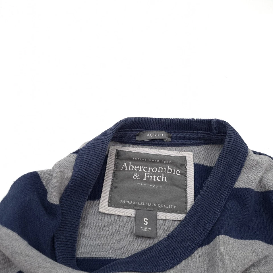 Abercrombie & Fitch Pullover Vintage Rayé Slim Fit Col Rond Homme Taille S - Photo 4/4