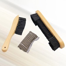 3Pcs Billiard Table Brush Set Wooden Handle Pool Table Felt Cleaner