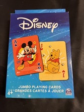 Disney Friends Mickey Mouse Pooh Bear etc. JUMBO Playing Cards Ages 4