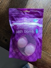 New 3 PK SkinTen Moisturizing Hydrating Lavender Argan Oil Bath Bomb