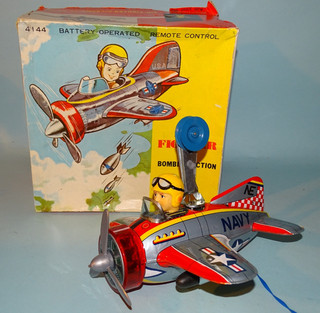 AIR FIGHTER TIN BATTERY TOY ORIGINAL BOX BANDAI JAPAN