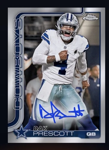 2025 Topps Chrome Dak Prescott Chrome Autographs (RAW)