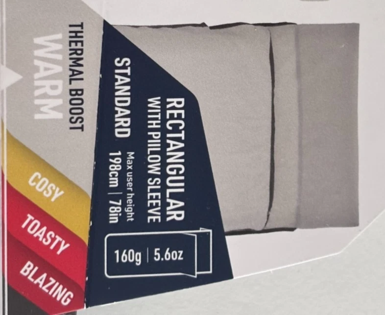 Sea To Summit Silk Blend Grey Rectangular Sleeping Bag Liner Standard/Long- NEW! - Image 3 of 4