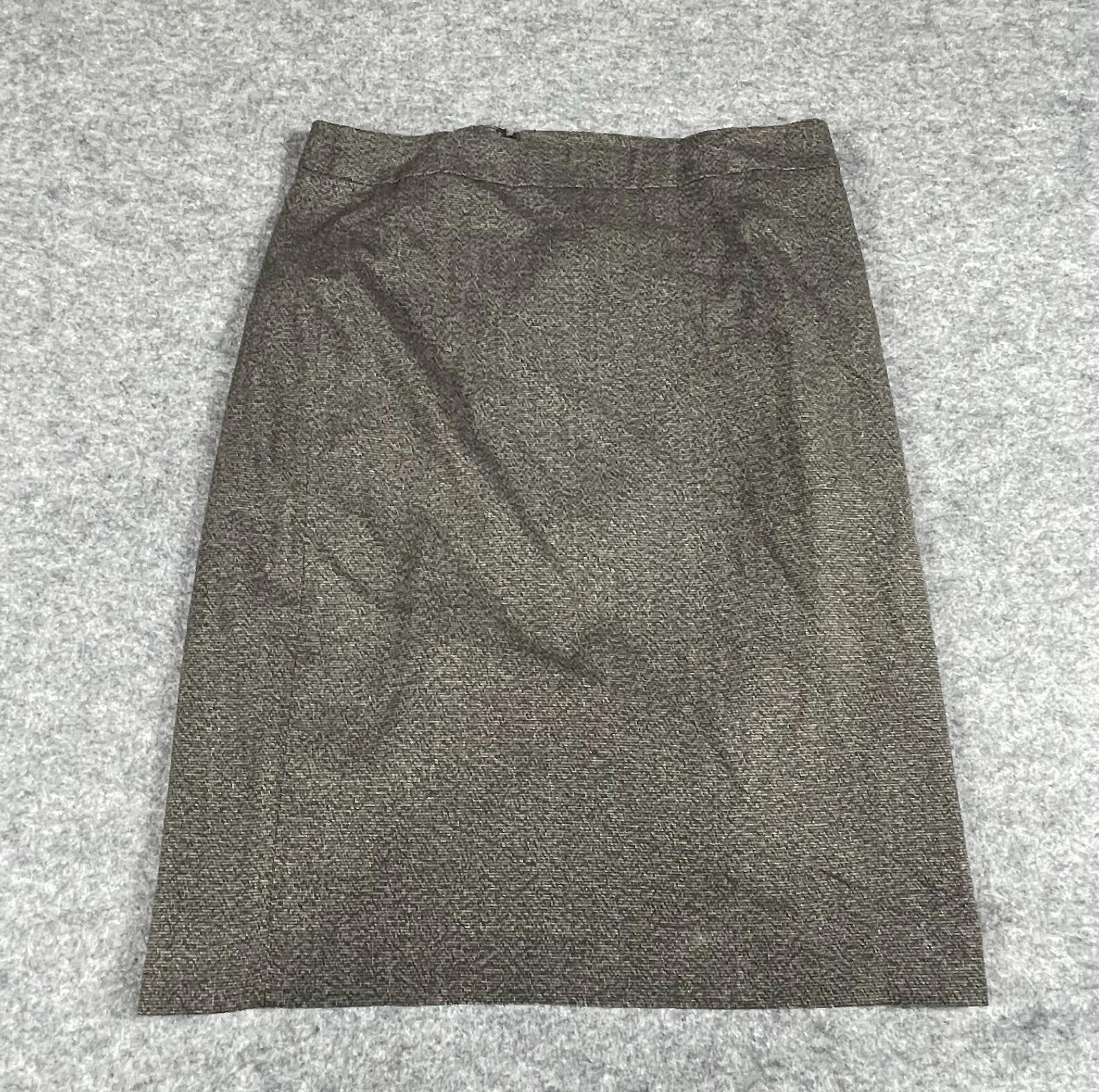 Ann Taylor Skirt Womens 4 Black Zip Up Lined Straight Lightweight Career Luxury