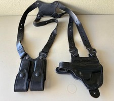 Gun Leather Inc., Shoulder Holster, Right Hand, Walther PPK & Double Mag Pouch