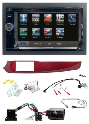 Blaupunkt SD Bluetooth 2DIN MP3 USB Lenkrad Autoradio für Alfa Giulietta rot 940