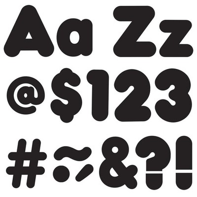 Trend Black 4-Inch Casual Uppercase/Lowercase Combo Pack Ready Letters (T 79901)