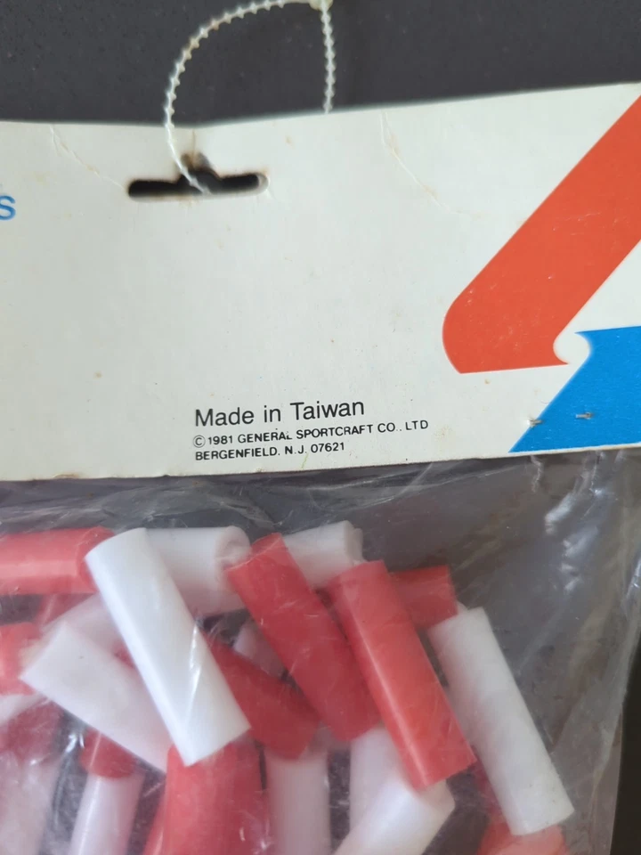 Cuerda de salto con cuentas de plástico segmentada roja y blanca Sportcraft M54 de colección años 80 Foto 4 de 4