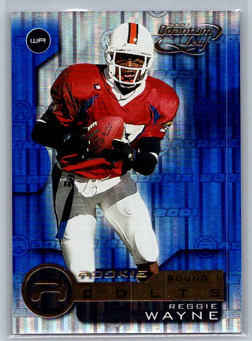 💎2001 Quantum Leaf Football #228 Reggie Wayne RC - Indianapolis Colts💎