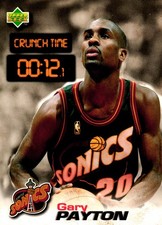 Gary Payton 1997 Upper Deck Crunch Time #CT-36 Seattle Sonics