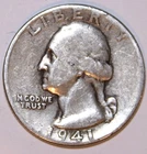 1941-P Washington Silver Quarter - Fine - Details - #2593EA