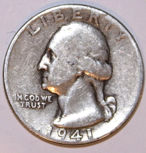 1941-P Washington Silver Quarter - Fine - Details - #2593EA