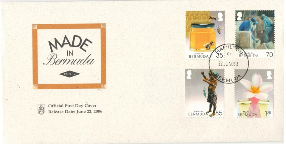 BRITISH COMMONWEALTH ART 3 FDC ARTISAN STAMPS MADE IN BERMUDA LOT (BCL 212) - Image 2 of 2