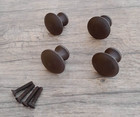 4pcs Vintage cast iron round shape cabinet drawer door knobs screen handle