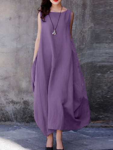 Damen Sommer-Maxikleid Urlaubkleid Taschen Strandkleid Freizeitkleid - Bild 12 von 17