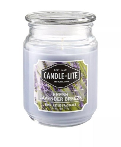 Candle-lite Scented Candles, Fresh Lavender Breeze Fragrance, One 18 oz. Single- - 第 1/6 張圖片