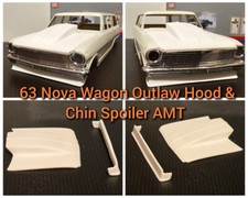 Resin Outlaw Hood Chin Spoiler For 63 Nova Wagon Amt 125