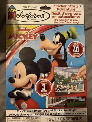 Colorforms Disney Junior Mickey Mouse Reusable Sticker Story Adventure New