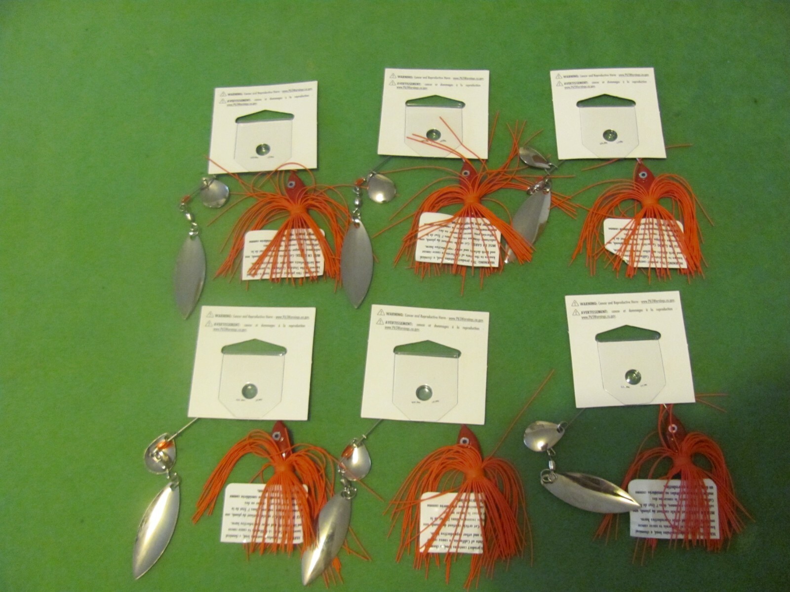 1) BAG OF 6 STRIKE KING SPINNERBAIT 3/8OZ RED COLOR. ( MAPRO38CW-69 ). - Image 2