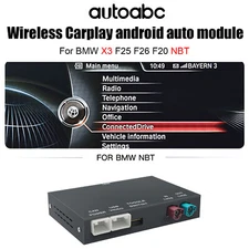 For BMW X3 X4 F25 F26 NBT System Wireless CarPlay Android Auto Module Adapter