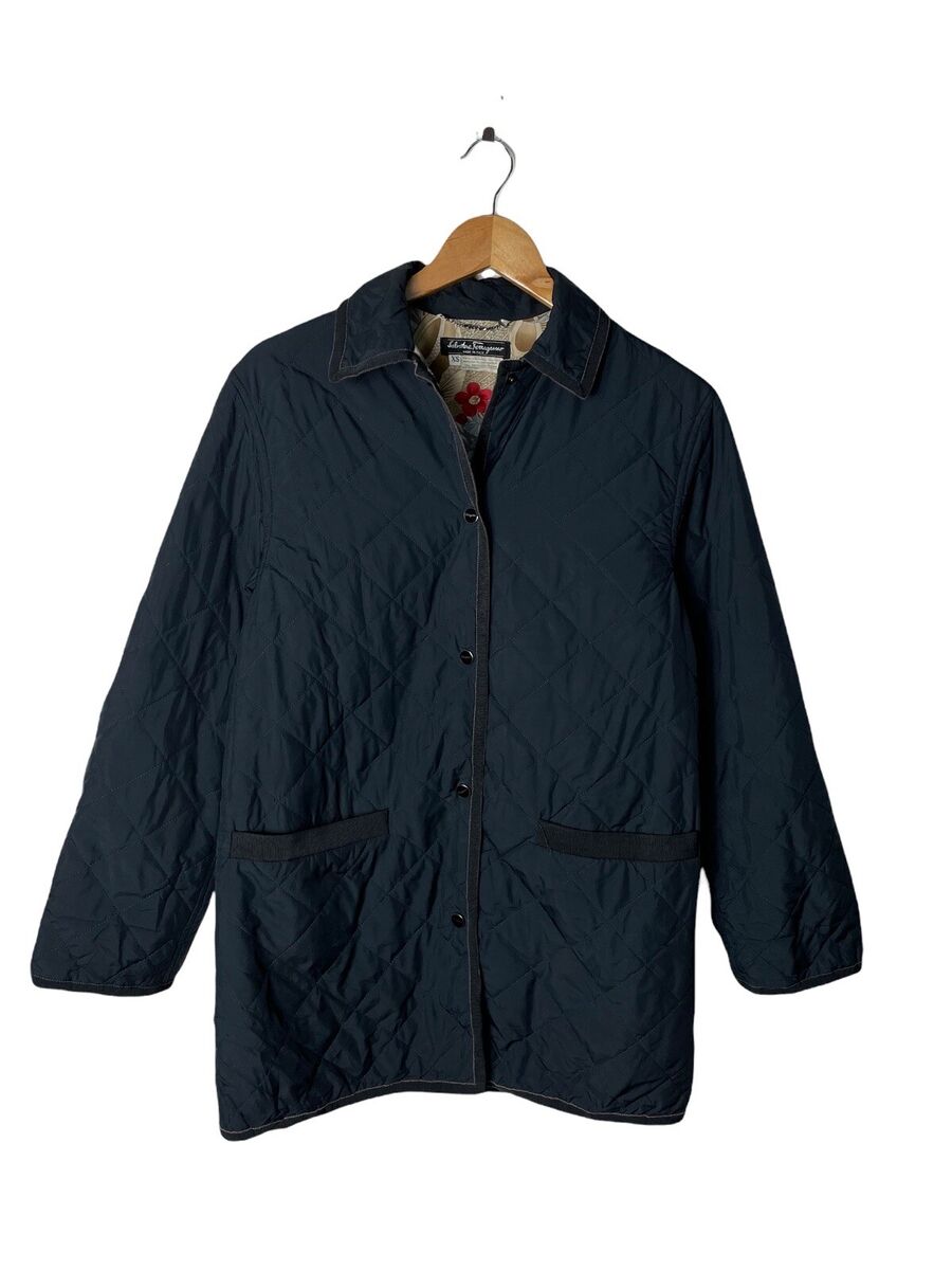 ジャケット・アウター Salvatore Ferragamo quilting jacket SALVATORE FERRAGAMO Vintage Quilted Jacket Beige Silk Coat
