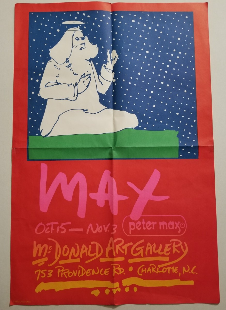 PETER MAX 1972 MCDONALD GALLERY 24X 36