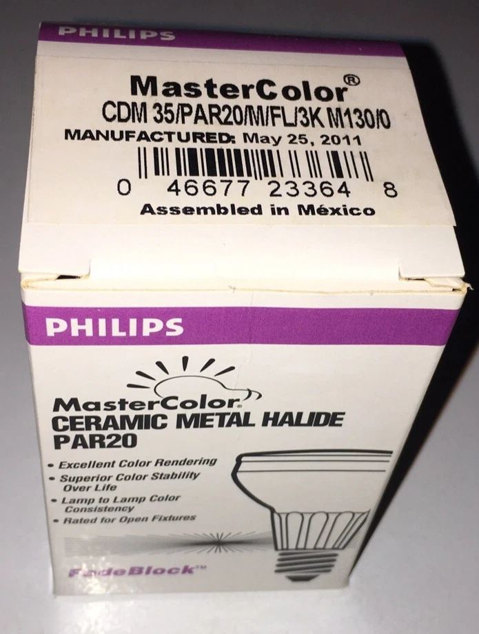 6 brand new Philips MasterColor CDM 35/PAR20/M/FL/3K 130/O lamps 830 - Image 3 of 4