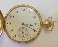 Antique Elgin 14K Yellow Gold Hunting Case Pocket Watch 15J Model 6  22130593