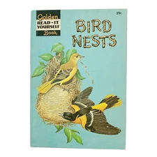 1962 Bird Nests Nina Shackelford & Gordon E. Burks Golden Hardcover Vintage Book
