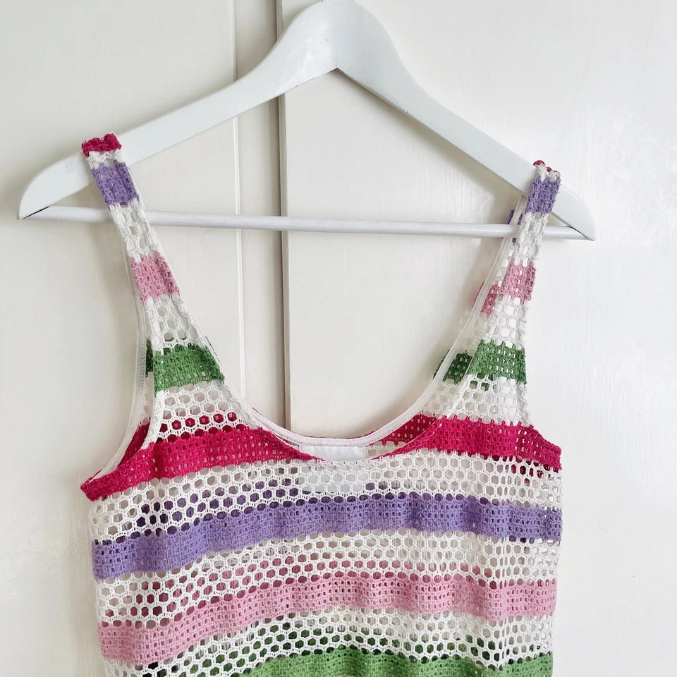 Element Womens Tank Top Size 10 M Semi Sheer Casual Summer Foto 2 de 4