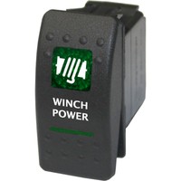 Rocker Switch 551g 12v Winch Power On-off Green 20a Rocker Switch 551g 12v Winch Power On-off Green 20a