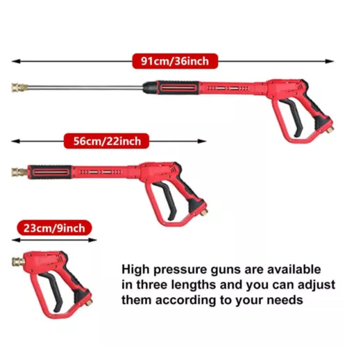 High Pressure 4000PSI Car Power Washer Gun Spray Wand Lance Nozzle 50FT Hose Kit - Picture 11 of 17